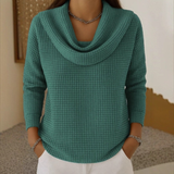 Amber - Pullover mit Wasserfallkragen