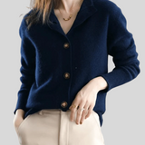 Edith – Strickjacke mit Stehkragen