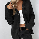 Elke – Strickjacke mit Kapuze