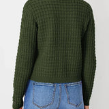 Bernadette – Strickjacke in Petrol