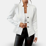 Hermine – Strickblazer mit Stehkragen