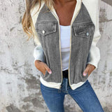 Tessa - Jacke im Material-Mix