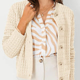 Bernadette – Strickjacke in Petrol