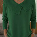 Gerda – Pullover mit Umlegekragen