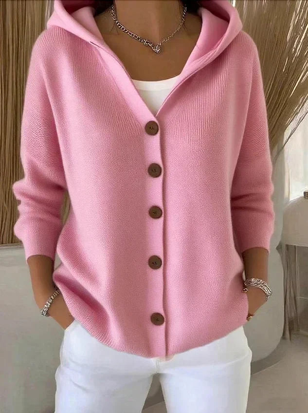 Strickjacke mit Kapuze
