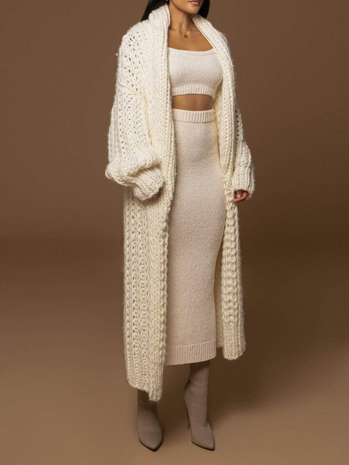 Strick-Cardigan-Set im Oversize-Look