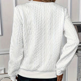 Hannelore – Sweatshirt mit Zopf-Prägung