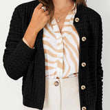 Bernadette – Strickjacke in Petrol