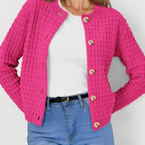Bernadette – Strickjacke in Petrol
