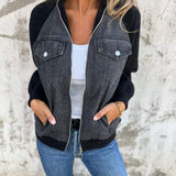 Tessa - Jacke im Material-Mix