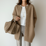 Silvia - Lange flauschige Strickjacke
