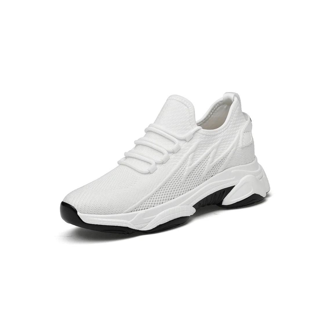 Chunky Urban-Sneaker mit Mesh-Details in Weiß