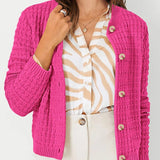 Bernadette – Strickjacke in Petrol