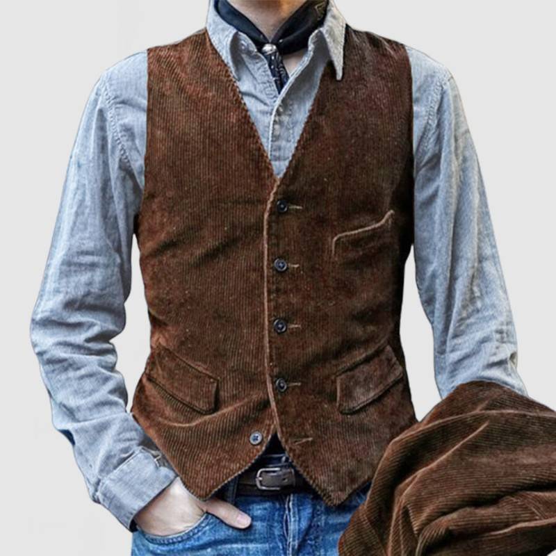 Dunkelgraues Cord-Sakko mit aufgesetzten Taschen