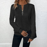 Beate - Pullover mit Zipper-Kragen