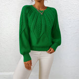 Erika - Strickpullover mit Zopfmuster