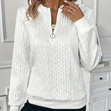 Hannelore – Sweatshirt mit Zopf-Prägung