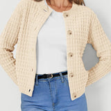 Bernadette – Strickjacke in Petrol