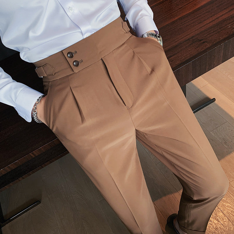 Sartoriale High-Waist Anzughose in Weiß