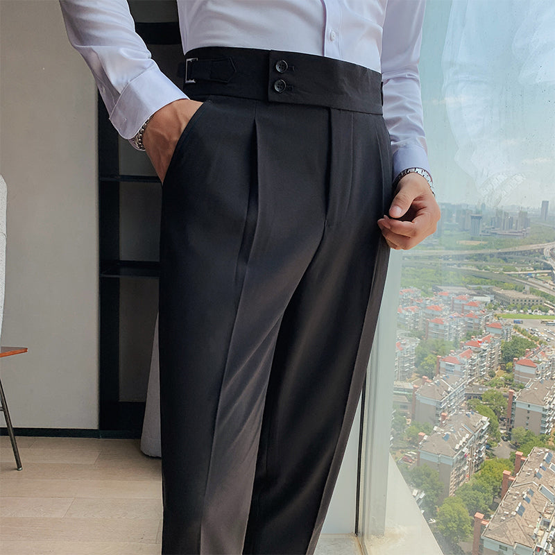 Sartoriale High-Waist Anzughose in Weiß