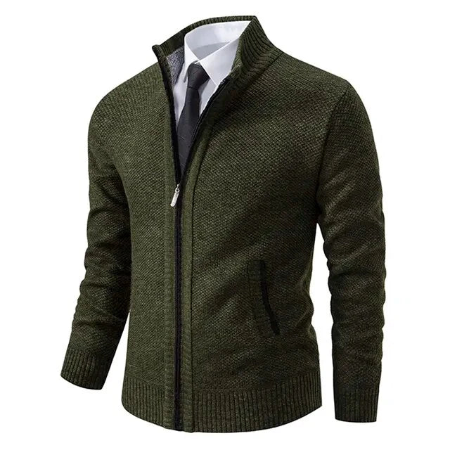 Premium Zip-Strickjacke