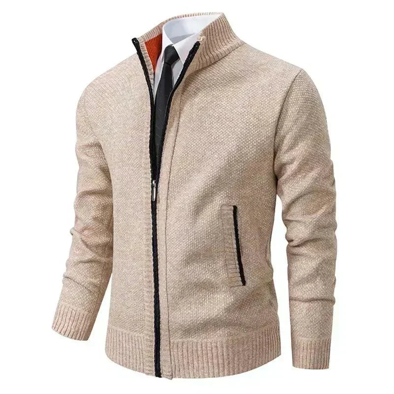 Premium Zip-Strickjacke