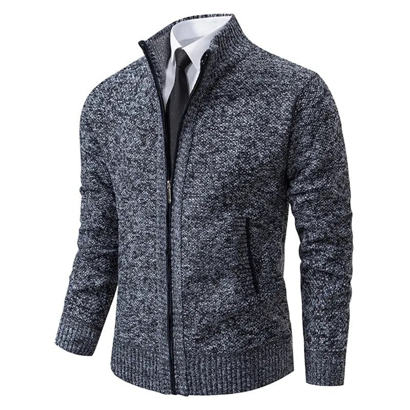 Premium Zip-Strickjacke