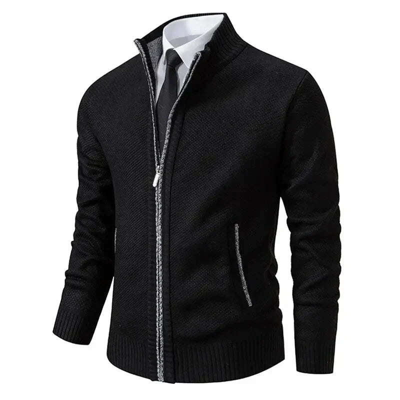 Premium Zip-Strickjacke