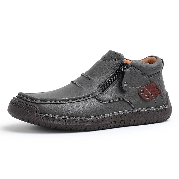Robuster Casual-Slipper mit Seitenreißverschluss