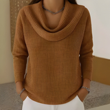 Amber - Pullover mit Wasserfallkragen
