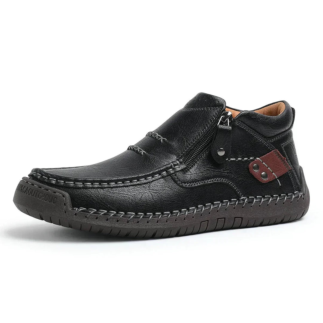 Robuster Casual-Slipper mit Seitenreißverschluss