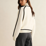Maria - Rollkragenpullover mit Paspeln