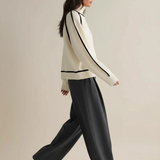 Maria - Rollkragenpullover mit Paspeln