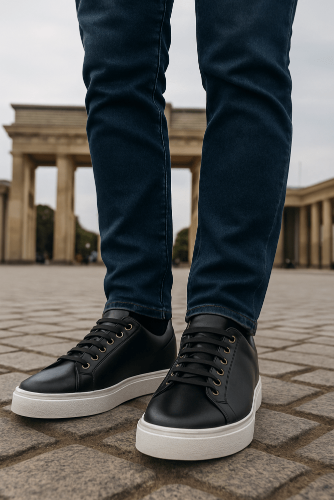 Minimalistischer Low-Top Sneaker mit Kontrastsohle