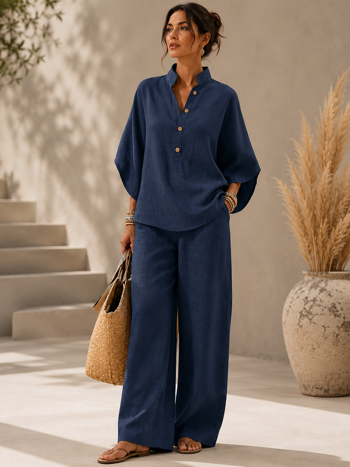 Elegantes Zweiteiler-Set in Navyblau