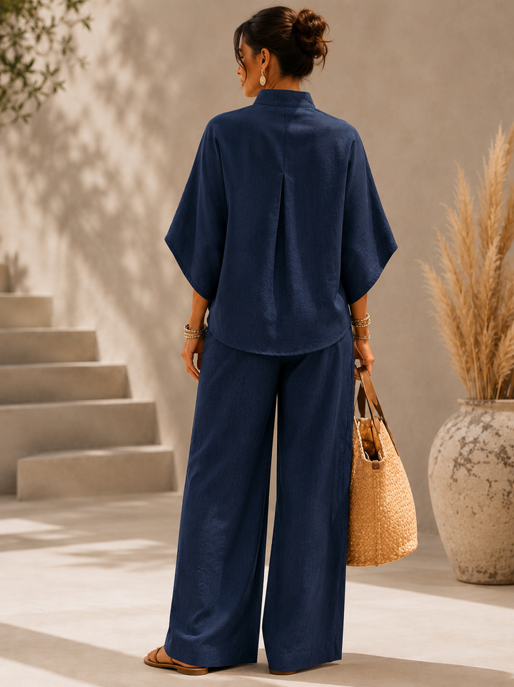 Elegantes Zweiteiler-Set in Navyblau