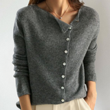 Erna – Strickjacke mit Schrägleiste