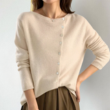 Erna – Strickjacke mit Schrägleiste