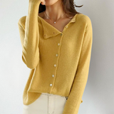 Erna – Strickjacke mit Schrägleiste