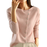 Erna – Strickjacke mit Schrägleiste
