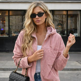 Fenja – Cordjacke mit Kapuze