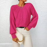 Erika - Strickpullover mit Zopfmuster