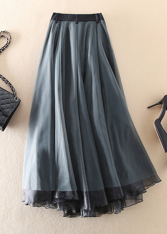Statement Maxirock mit Tüll und Schnallendetails