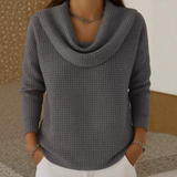 Amber - Pullover mit Wasserfallkragen