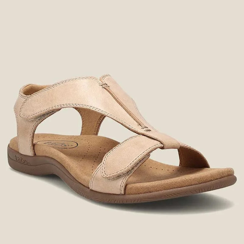 Schwarze Komfort-Sandalen mit Klettverschluss für Damen