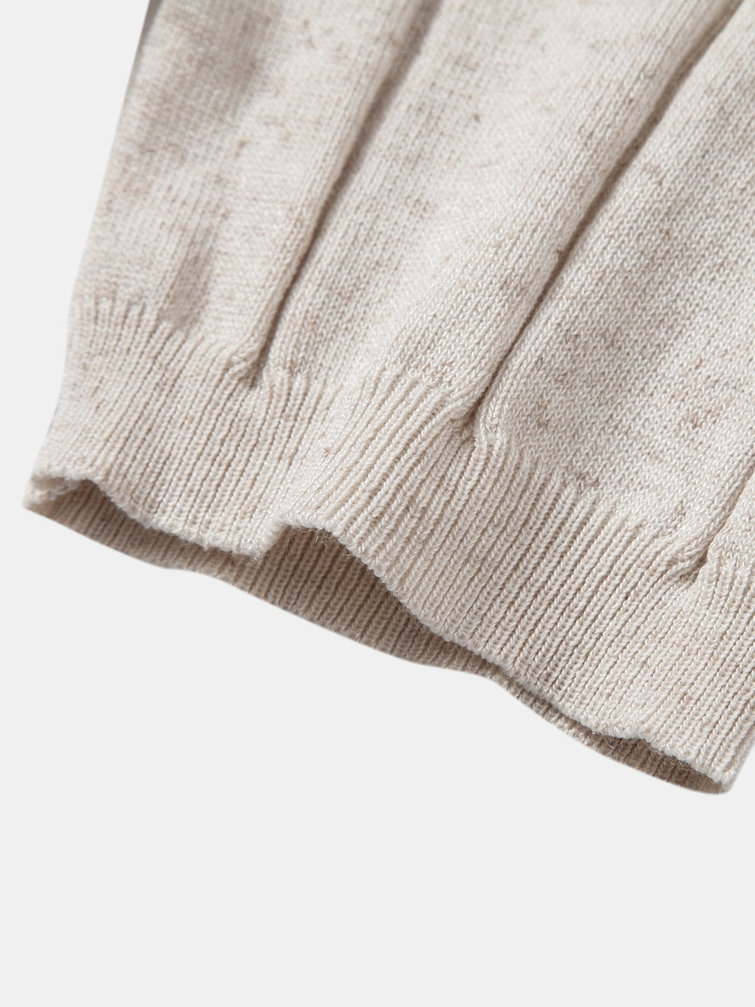 Elegantes Strickpolo Zweiteiler-Set mit Textur in Beige & Braun