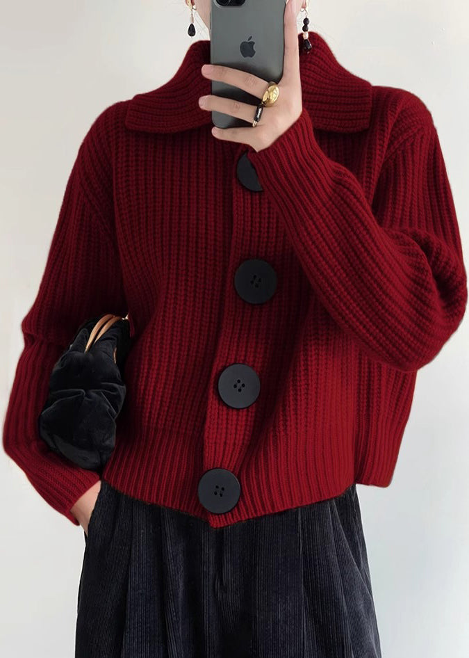 Statement Grobstrick-Cardigan in Orange
