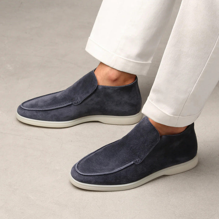 Premium Veloursleder Slip-On in Greige