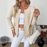 Ruth – Strickjacke im Blouson-Stil