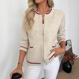 Ruth – Strickjacke im Blouson-Stil